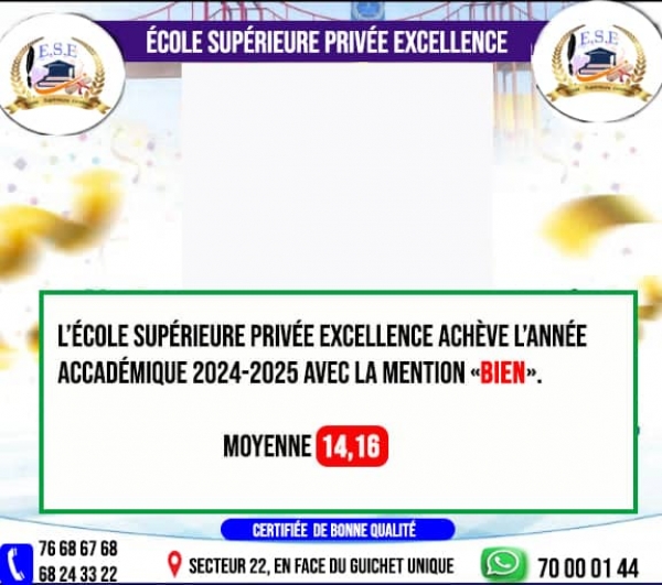 École Supérieure Privée Excellence certifiée bonne qualité